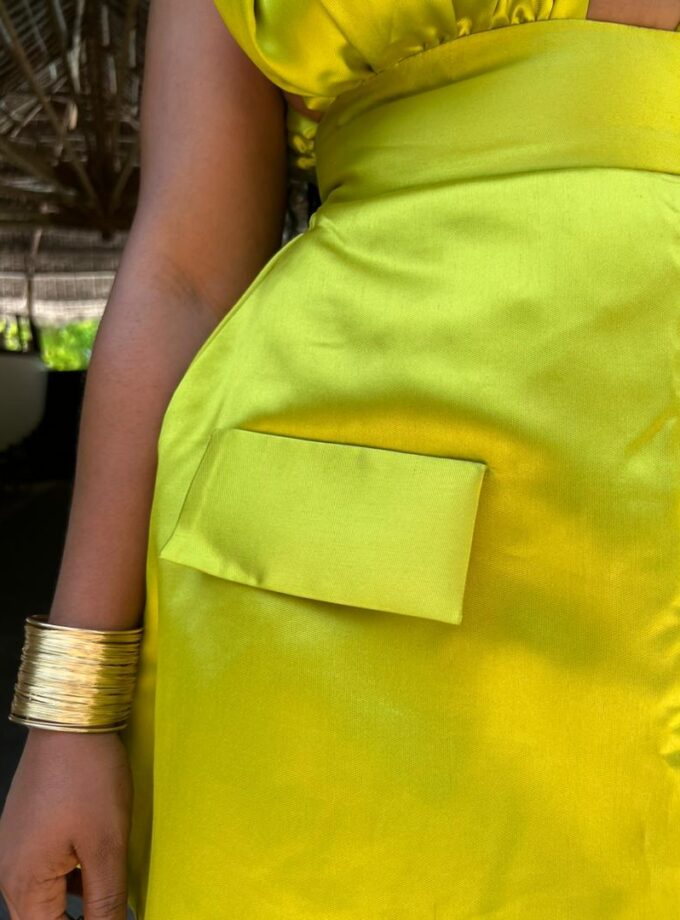 KAIA DRESS - Chartreuse