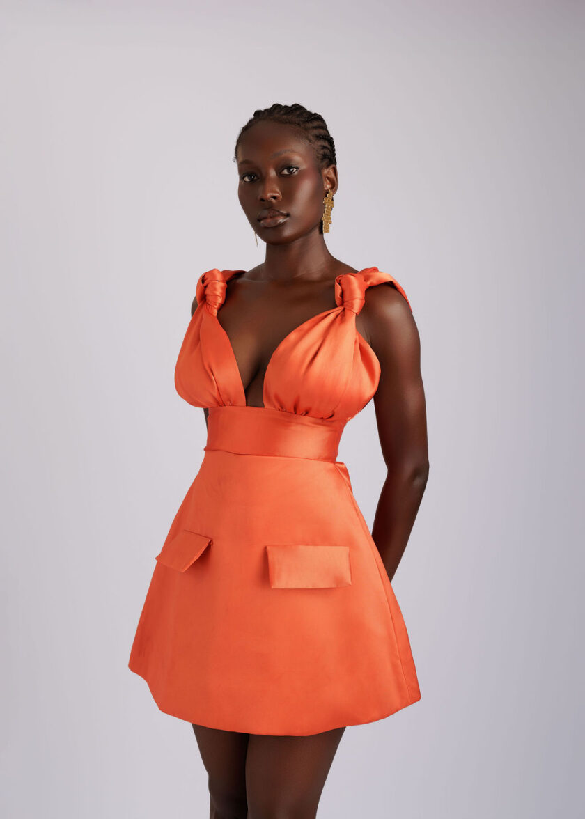 KAIA DRESS - Orange - Image 3