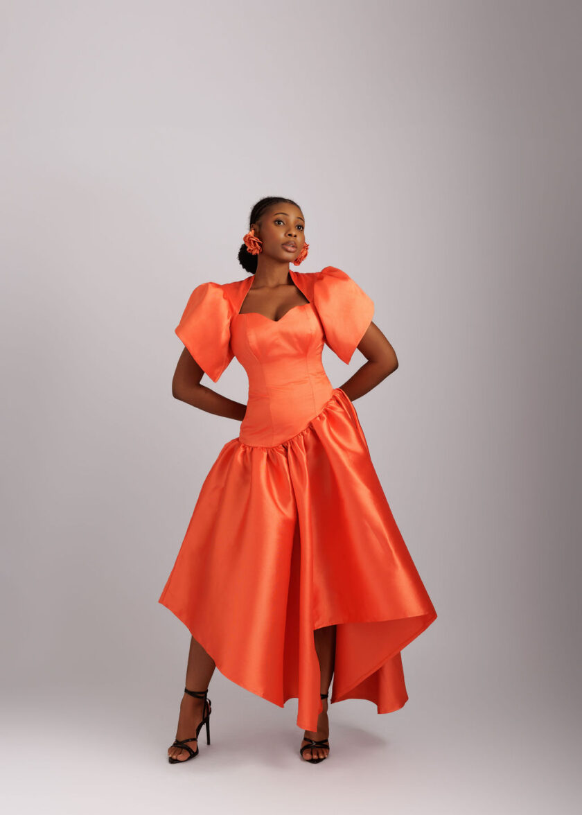 BELLA DRESS - Orange - Image 5