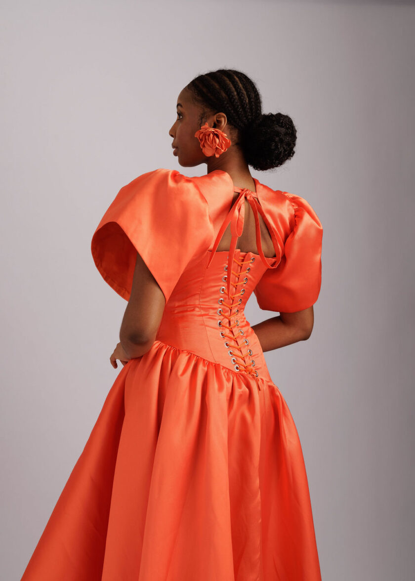 BELLA DRESS - Orange - Image 6
