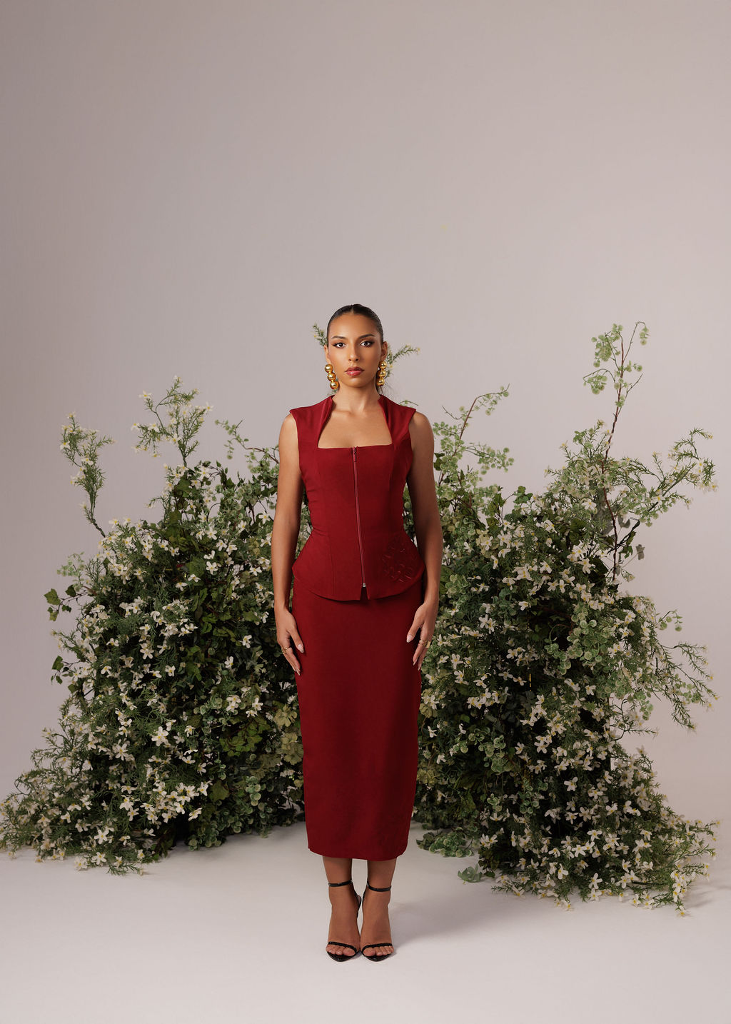 The Audrey Set - Burgundy - Image 5