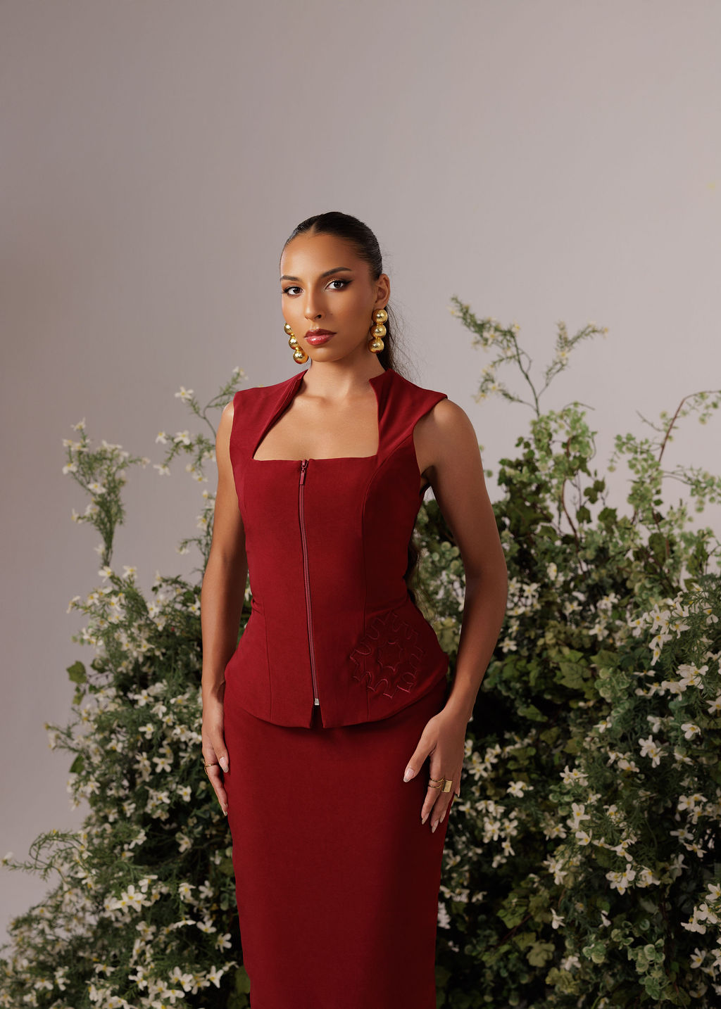 The Audrey Set - Burgundy - Image 10