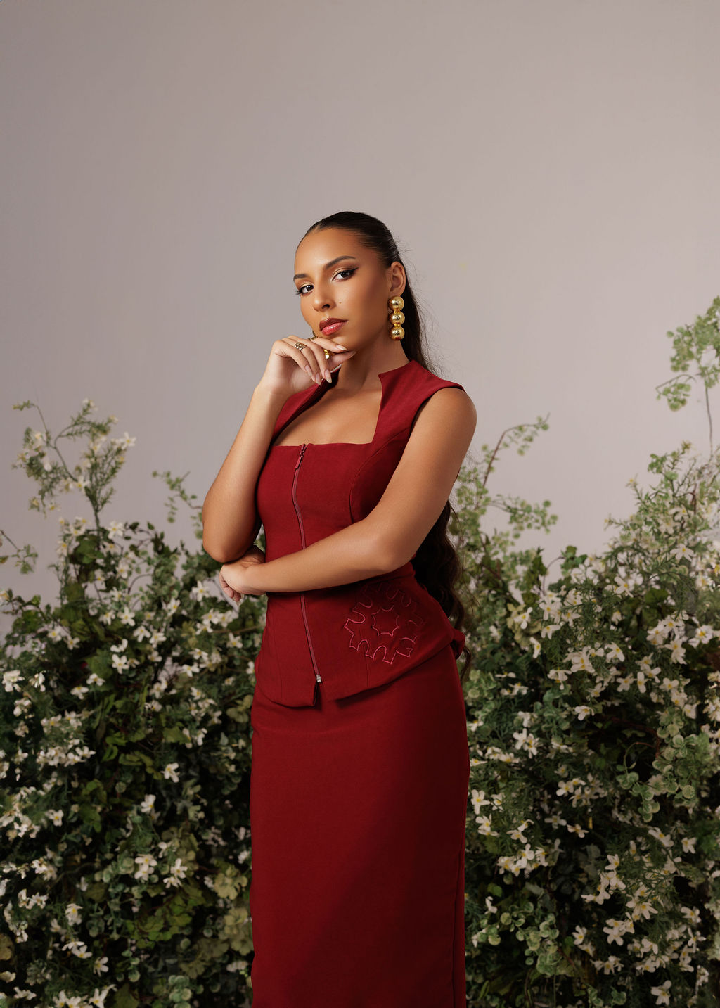 The Audrey Set - Burgundy - Image 8